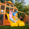 Wooden Outdoor Swing Set with Play Kitchen