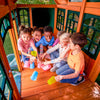 Wooden Outdoor Swing Set with Play Kitchen