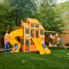 Wooden Outdoor Swing Set with Play Kitchen